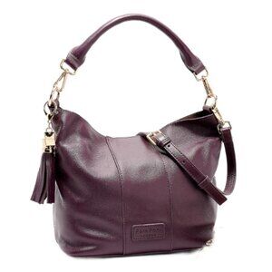 Pom Pom London Lambeth Leather Convertible Bucket Bag  0359
